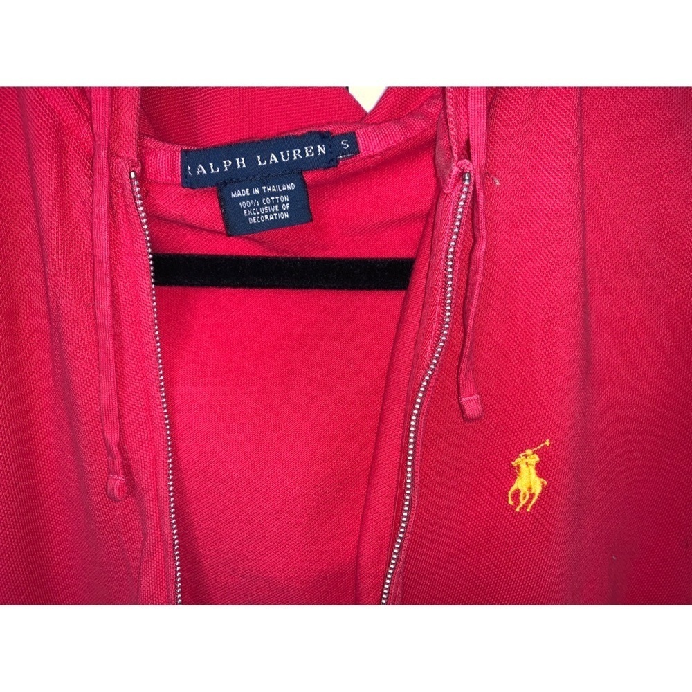 Ralph Lauren 100% Cotton Melon Knit Zip-Up Hoodie - Picture 3 of 5